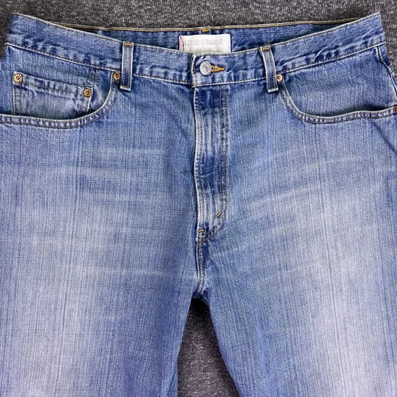 VTG Levis 569 Jeans Men 36x30 Blue Denim Casual Baggy Loose Straight Relaxed Y2K - Picture 10 of 16